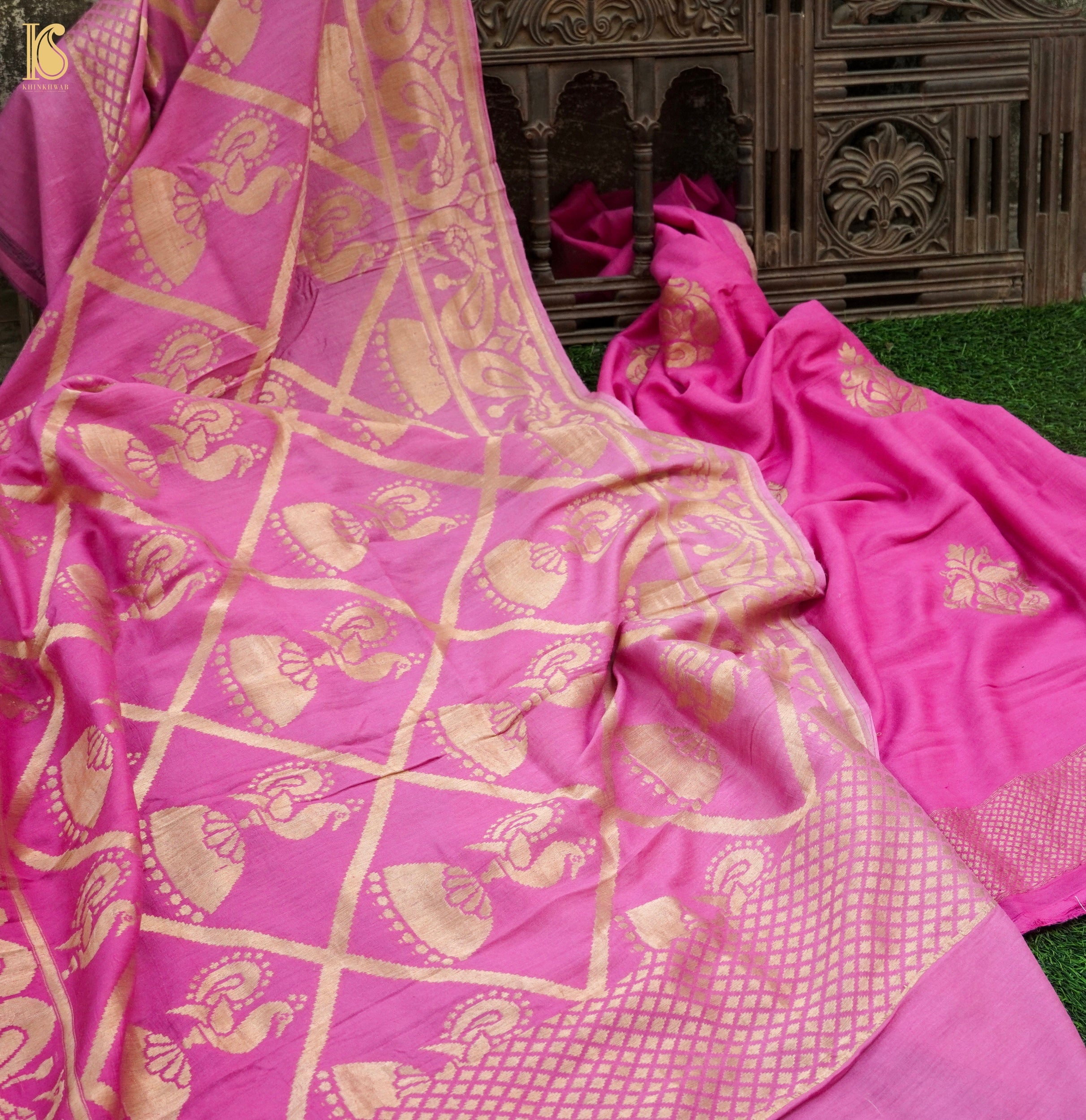 Blue Banarasi Moonga Silk Suit Set: Luxurious & 20% Off – Luxurion World